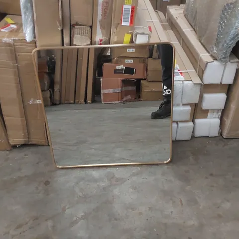 BOXED METAL FRAMED WALL MOUNTED ACCENT MIRROR (1 BOX)