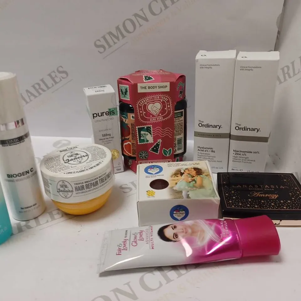 LOT OF TEN TO INCLUDE THE ORDINARY HYALURONIC ACID 2% , SOAP AND PUREIS CBD SPEARMINT