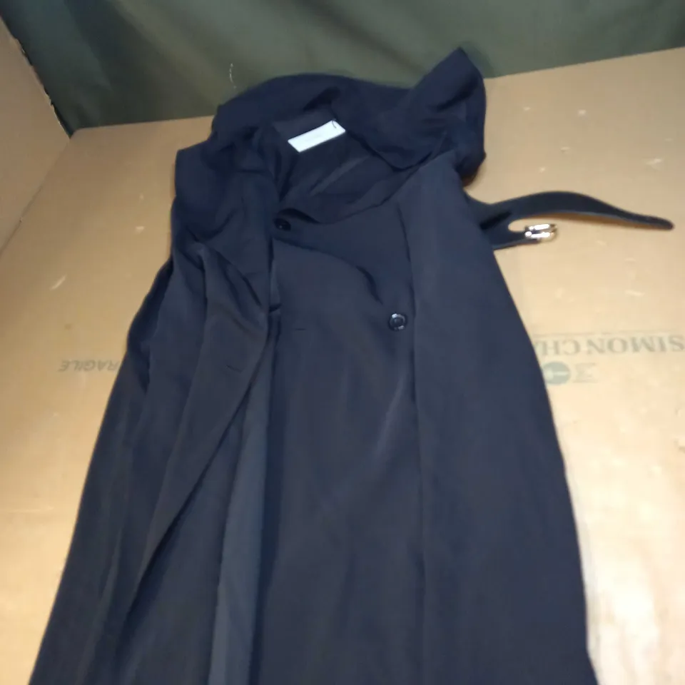 KAREN MILLEN TAILORED STRONG SHOULDER BELTED MIDI DRESS SIZE 16