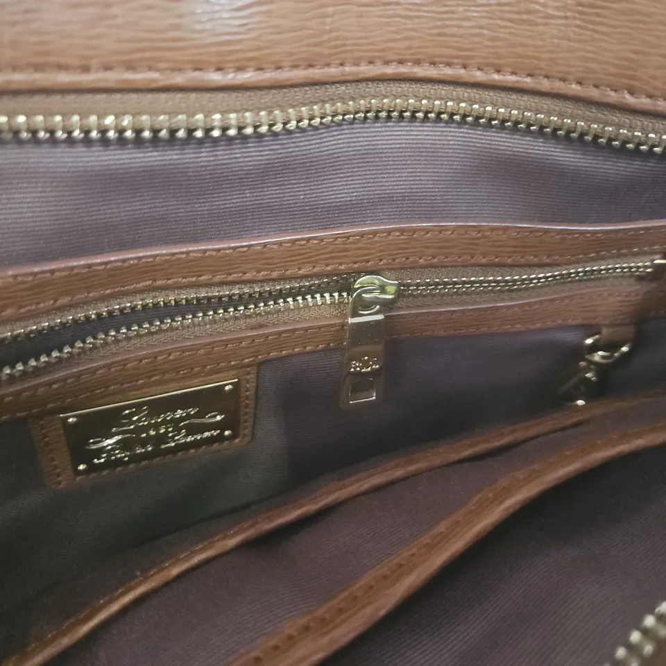 RALPH LAUREN BROWN HANDBAG WITH DUST BAG