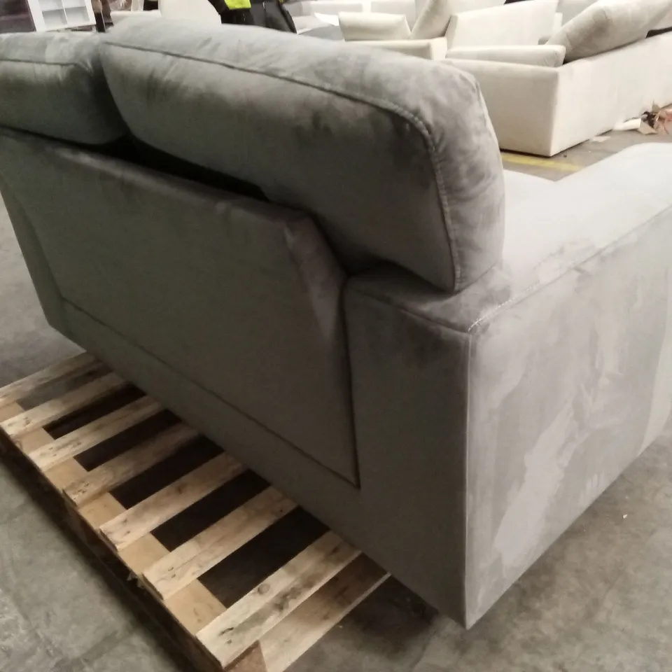 MANHATTAN 2 SEATER SOFA, GREY HOUSE VELVET