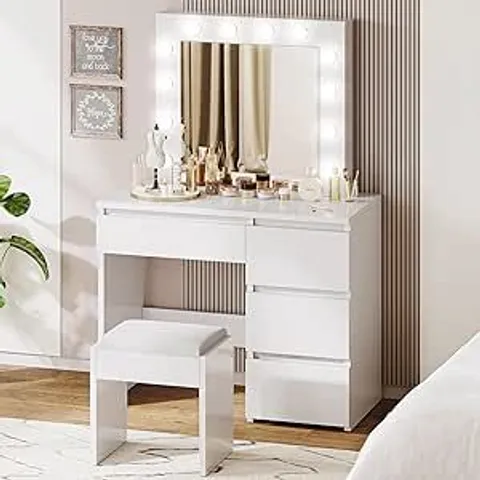 BOXED MIRROR AND STOOL (1 BOX)