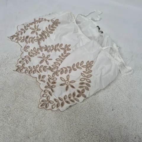 F&F WHITE EMBROIDERED TOP β WOMEN'S UK 14 (EUR 42)
