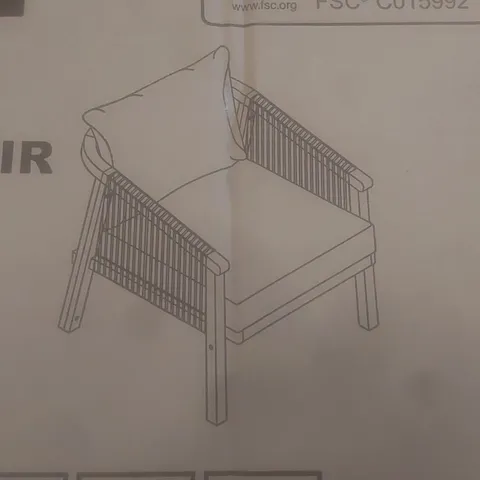 BOXED ROYALCRAFT ROMA LOUNGE CHAIR (1 BOX)