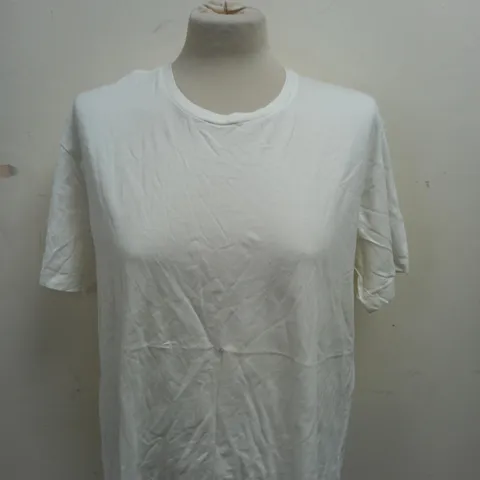 CALVIN KLEIN PLAIN WHITE CASUAL T-SHIRT SIZE L