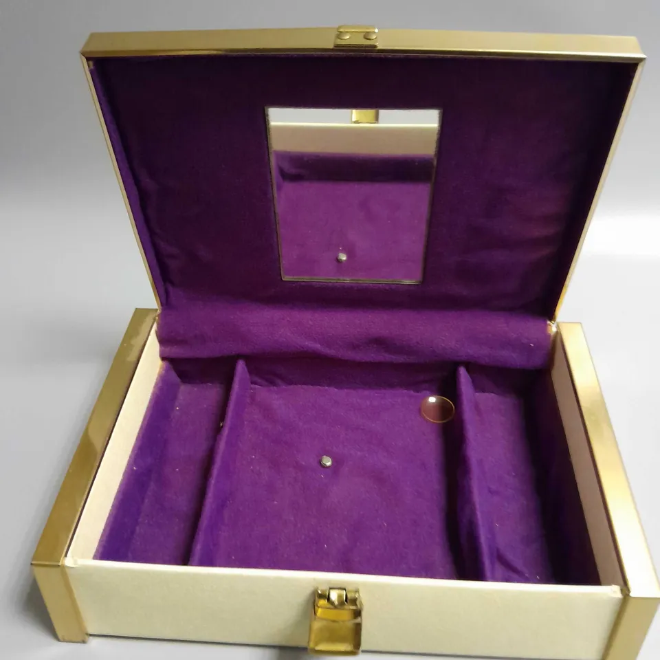 GOLD EFFECT TRIMMED JEWELLERY BOX