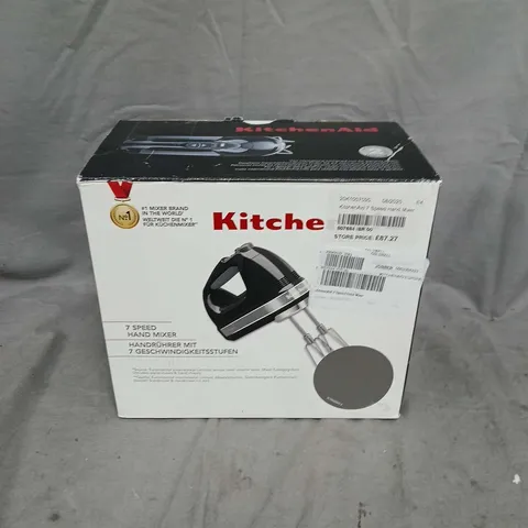 KITCHENAID 7 SPEED HAND MIXER IN CONTOUR SILVER - NO ATTACHMENTS