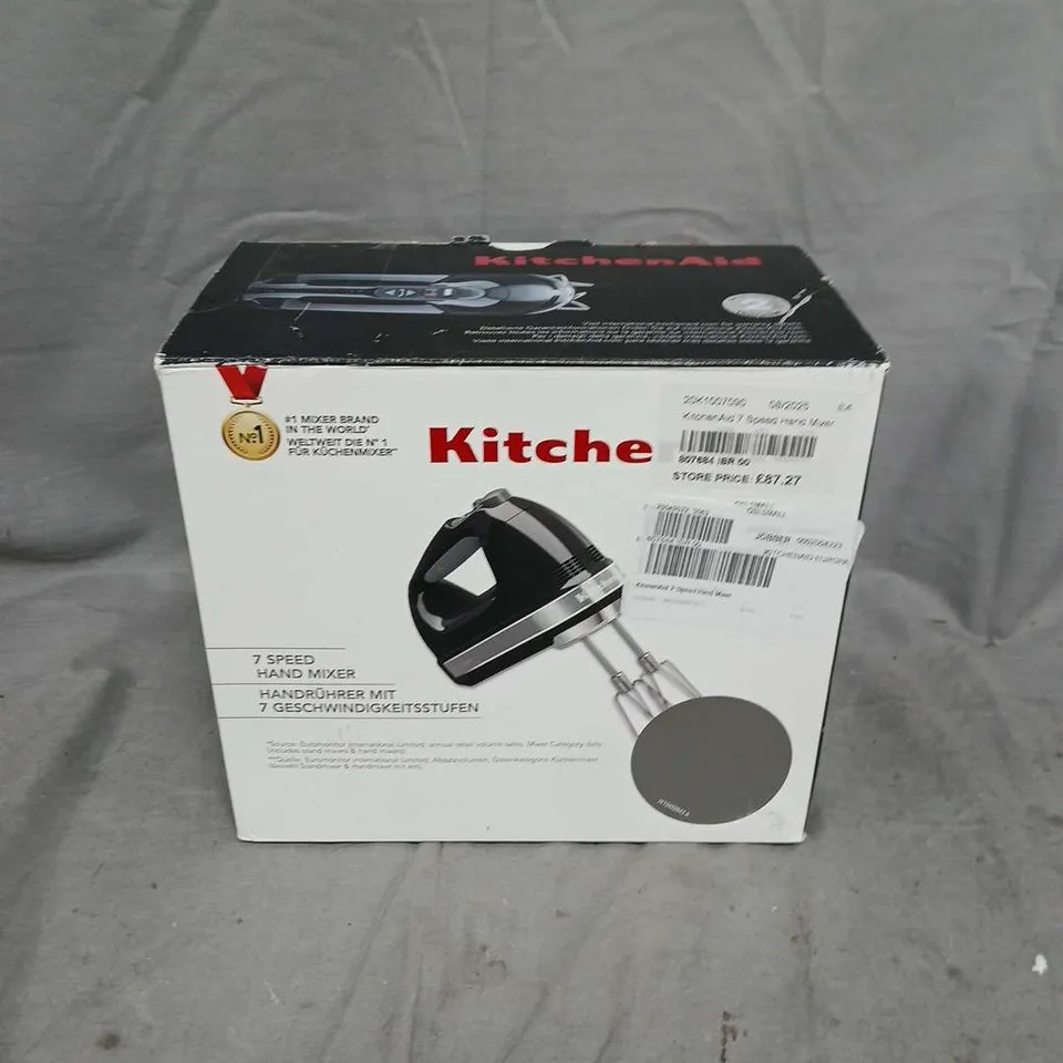 KITCHENAID 7 SPEED HAND MIXER IN CONTOUR SILVER - NO ATTACHMENTS