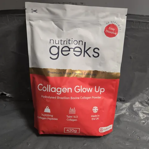 SEALED NUTRITION GEEKS COLLAGEN GLOW UP POWDER UNFLAVOURED 420G