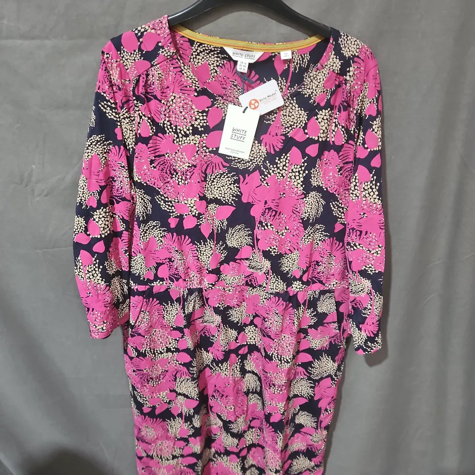 WHITE STUFF TALLIE JERSEY DRESS IN PINK - UK 16R
