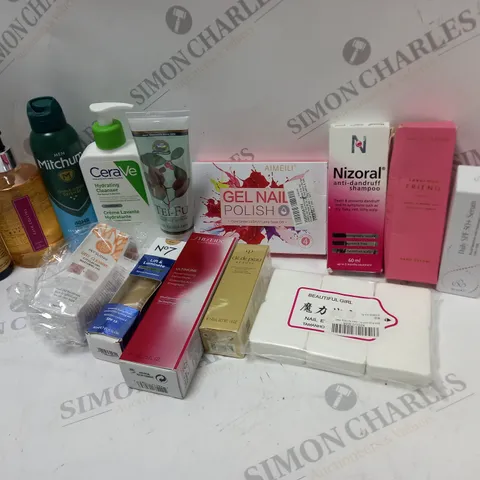 LOT OF BEAUTY PRODUCTS TO INCLUDE CERAVE HYDRATING CLEANSER, ETC