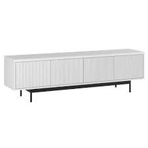 BOXED HENN & HART WHITMAN TV STAND, 70" WIDE - WHITE // MODEL: TV1876 (1 BOX)