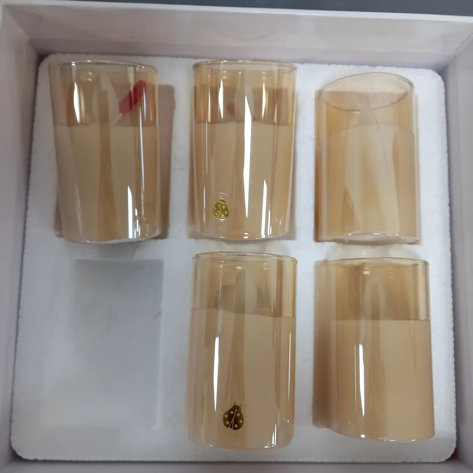 BUNDLEBERRY GOLD FLAME CANDLE SET