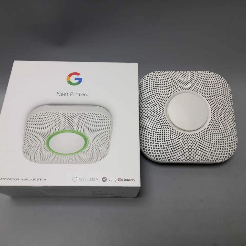 BOXED GOOGLE NEST PROTECT 2ND GENERATION SMOKE ALARM - BATTERY OPERATED RRP £130