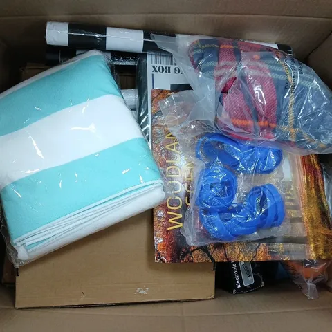 APPROXIMATELY 20 ASSORTED HOUSEHOLD PRODUCTS TO INCLUDE NON-WOVEN FOLDING BOX, WOODLAND SCENES 2026 CALENDER, HYDROGEN RICH WATER CUP, ETC - COLLECTION ONLY