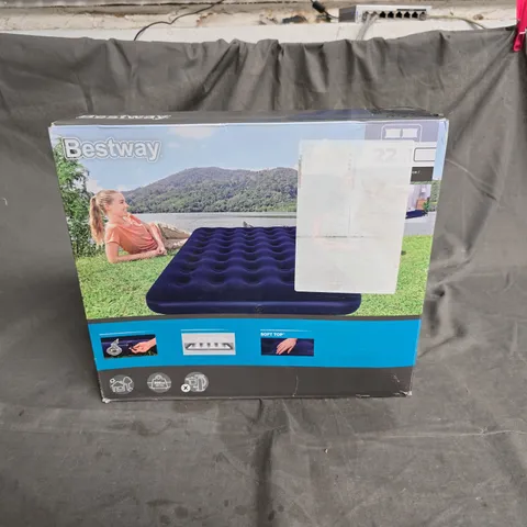 BOXED BESTWAY AIR MATTRESS IN BLUE SIZE DOUBLE
