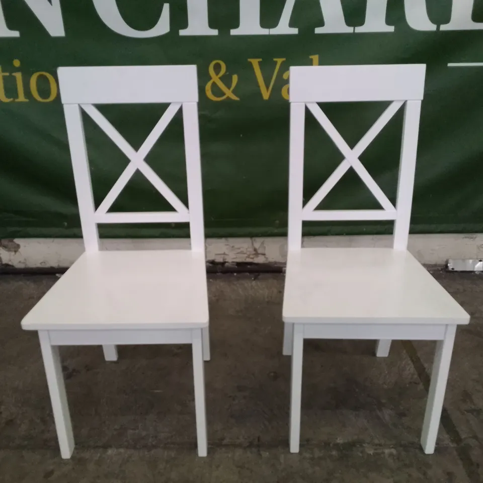 SET OF 2 NEW KENDAL DARK WOOD DINING CHAIRS
