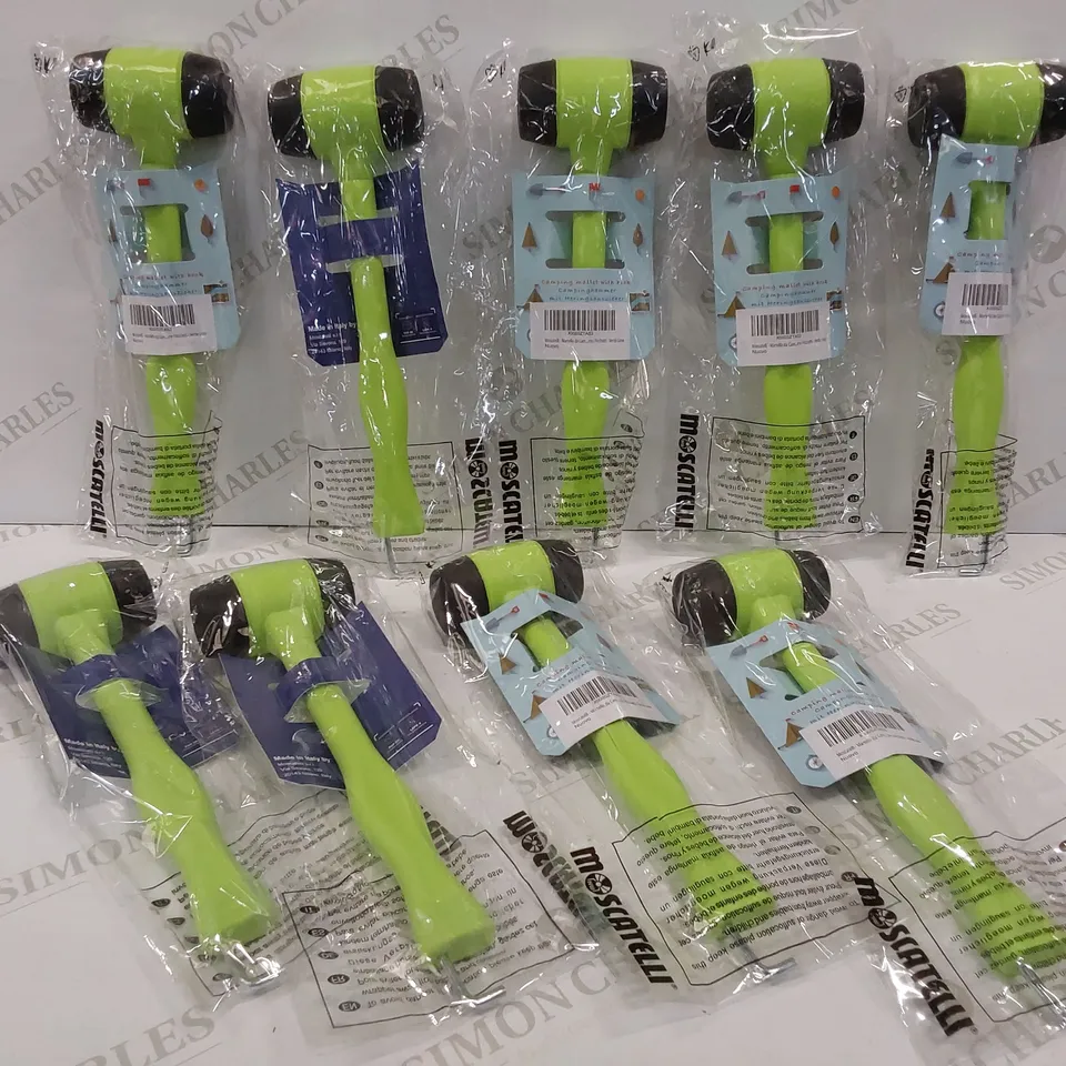 9 BRAND NEW MOSCATELLI CAMPING HAMMERS WITH HOOKS 