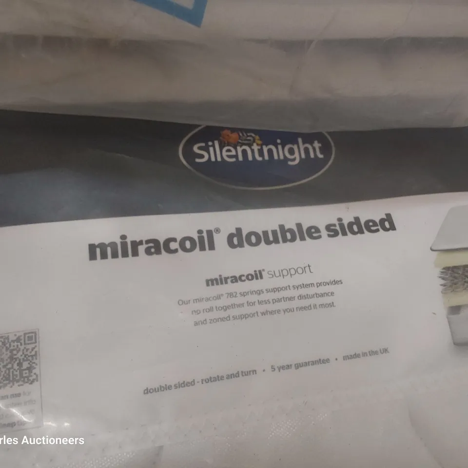 QUALITY BAGGED SILENTNIGHT 3' SINGLE MIRACOIL DOUBLE SIDED MATTRESS 
