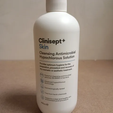 CLINISEPT+ SKIN CLEANSING ANTIMICROBIAL HYPOCHLOROUS SOLUTION (490ML)