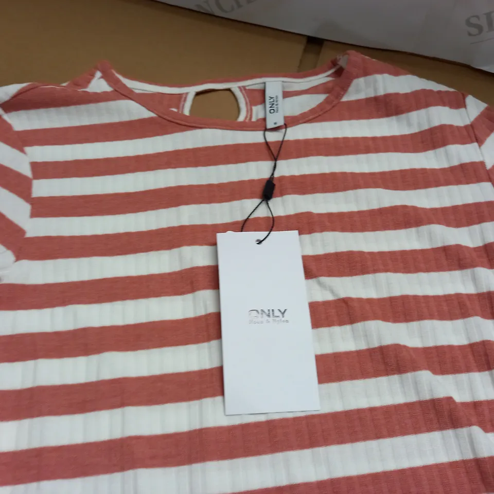 ONLY STRIPED SHORT SLEEVE DRESS - M