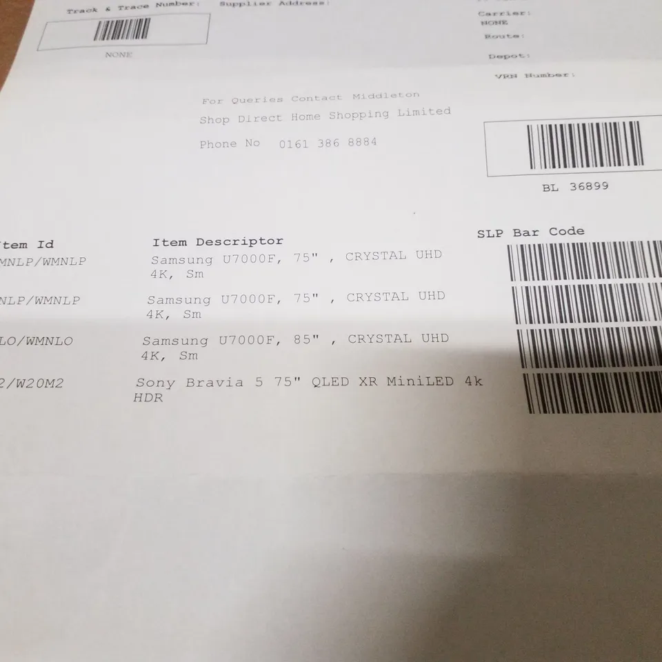 PALLET CONTAINING 4 DAMAGED TVS