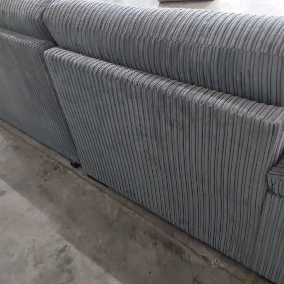 DESIGNER FOR SEATER SOFA GREY JUMBO CHORD 