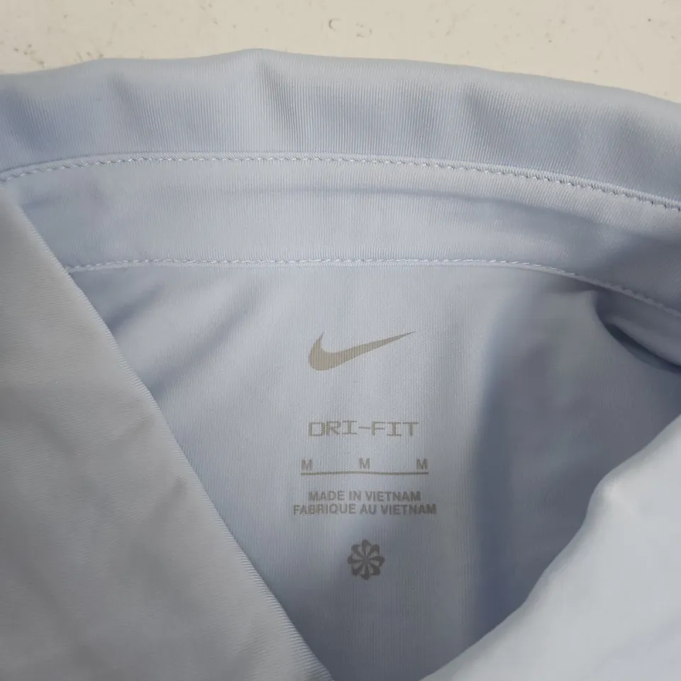 NIKE MENS POLO SHIRT – LIGHT BLUE, DRI-FIT, SIZE M