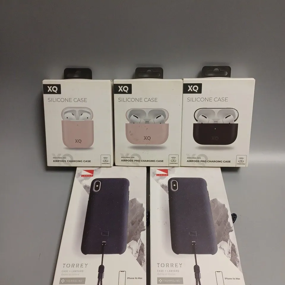 APPROXIMATELY 20 ASSORTED ELECTRICAL ACCESSORIES TO INCLUDE SMARTPHONE CASES & SILICONE AIRPOD CASE COVERS 