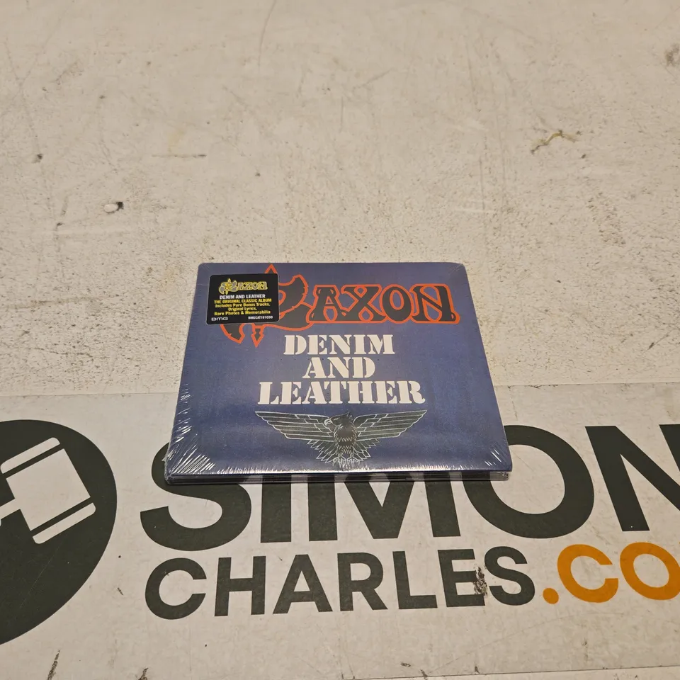 SAXON DENIM AND LEATHER WITH BONUS TRACKS ETC SEALED