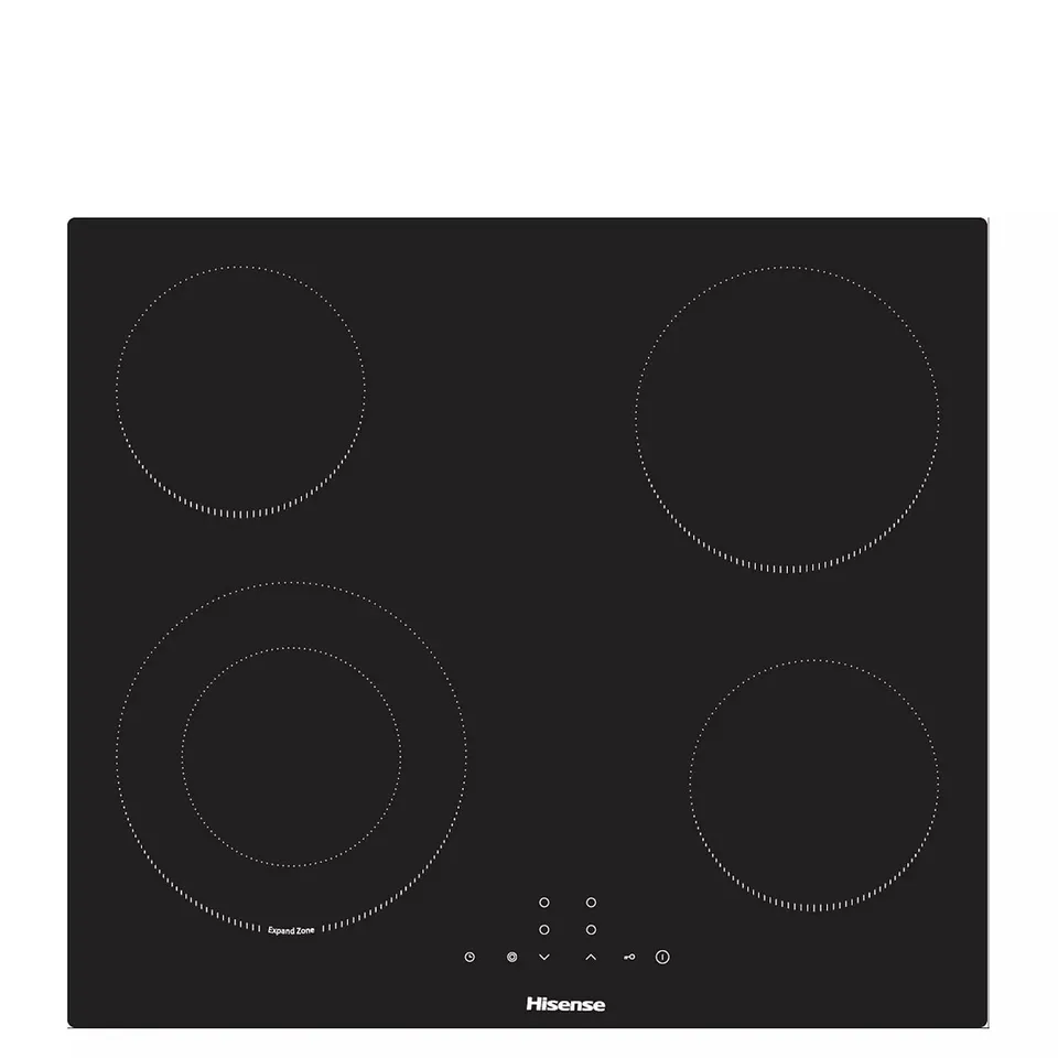BOXED HISENSE E6422SC 60CM CERAMIC HOB - BLACK - COLLECTION ONLY