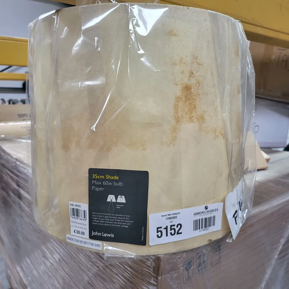 JOHN LEWIS 35CM SHADE - MAX 60WBULB, PAPER 