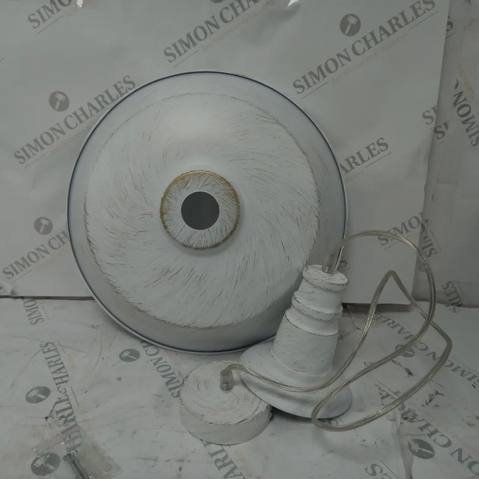 BOXED MERCURY ROW HEIDENREICH 1 LIGHT DOME PENDANT WHITE