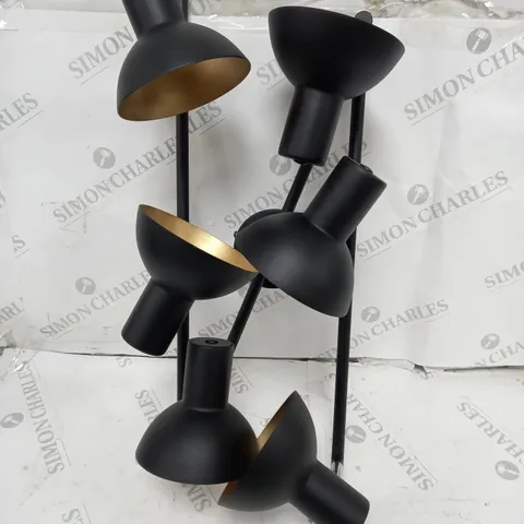 BOXED VIDAXL E27 CECILE BLACK 6 LIGHT CEILING SPOTLIGHT