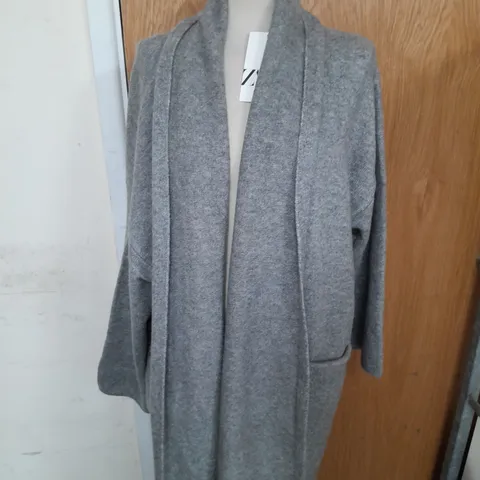 ZARA LONG CARDIGAN IN GREY SIZE L