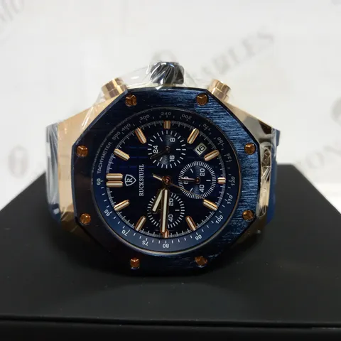 RUCKSTUHL CHRONOGRAPH STYLE RUBBER STRAP WATCH