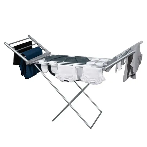 BOXED ABODE ELECTRIC CLOTHES HORSE- SILVER (1 BOX)