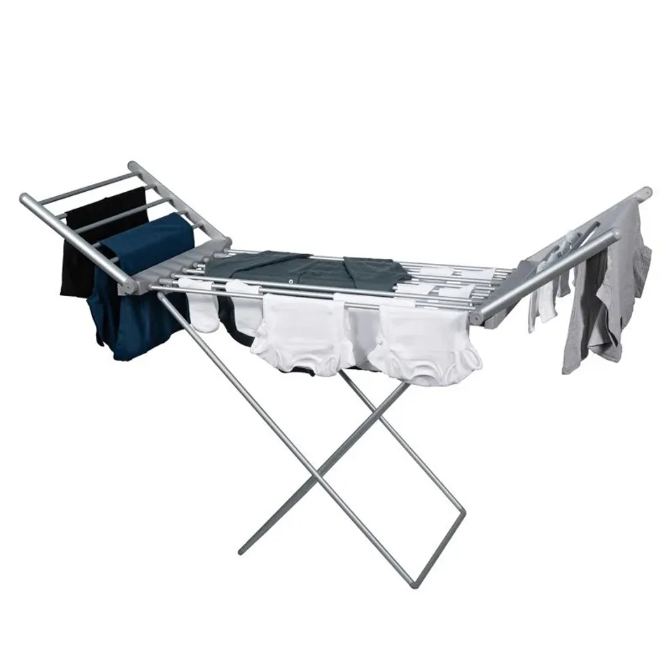 BOXED ABODE ELECTRIC CLOTHES HORSE- SILVER (1 BOX)