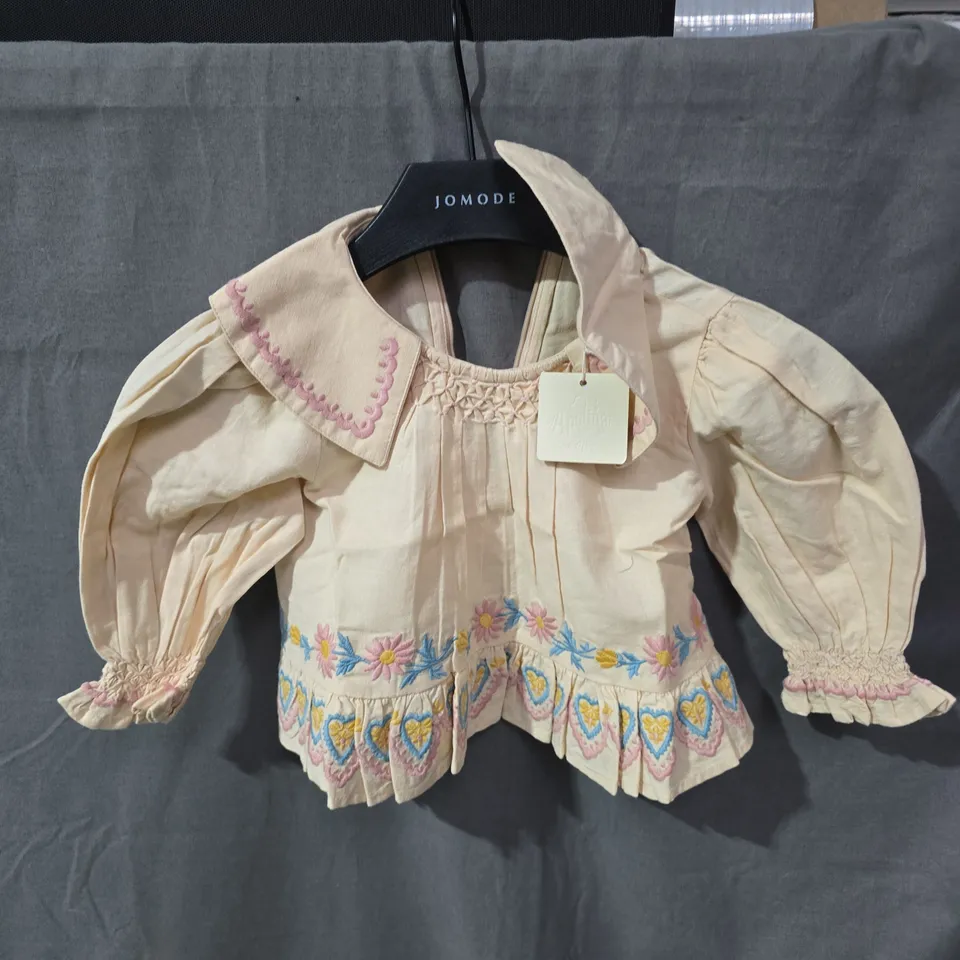 BOX OF APPROXIMATELY 25 KIDS CLOTHING ITEMS INCLUDING:APOLINA DRESS, GEORGIA JUMPER AND CREAM JUMPER