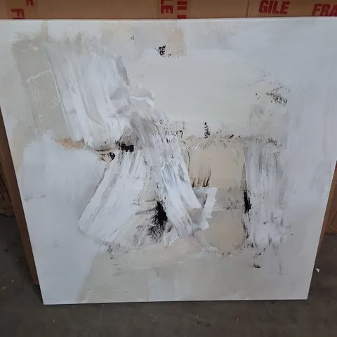 BOXED ABSTRACT FRAMED CANVAS PAINTING
