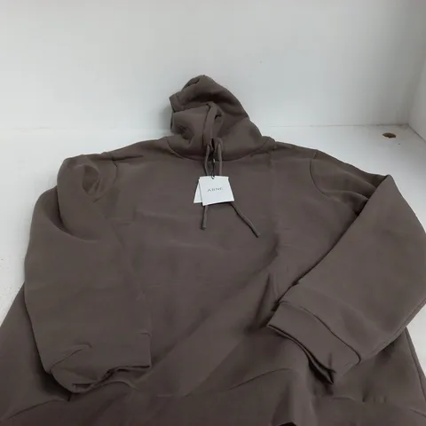 ARNE ESSENTIAL HOODIE IN GREY, SIZE M