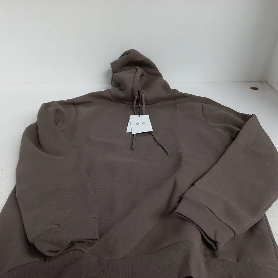 ARNE ESSENTIAL HOODIE IN GREY, SIZE M