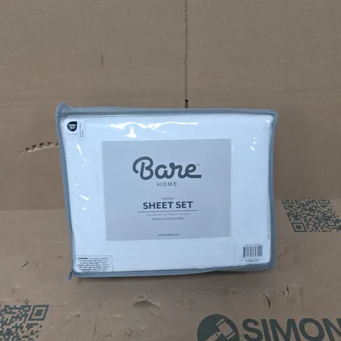 BARE HOME SHEET SET – EMPEROR (2 PILLOWCASES, FLAT SHEET & FITTED SHEET)