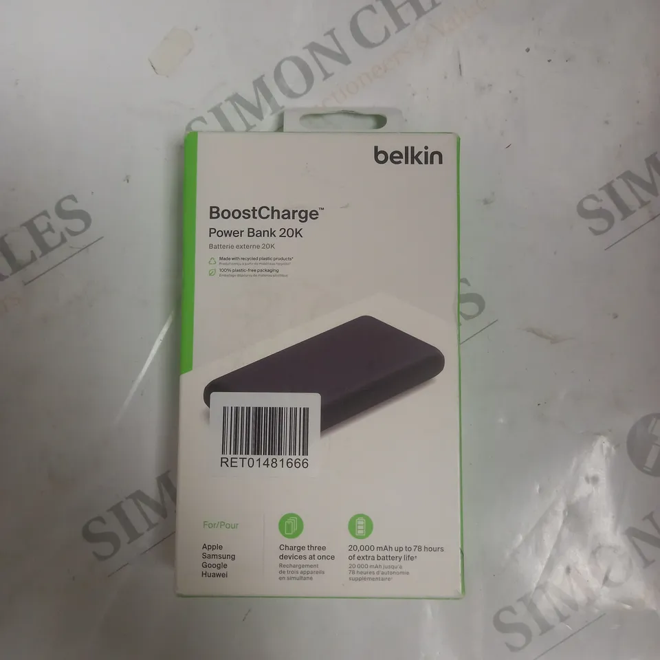 BOXED AND SEALED BELKIN BOOST CHARGE POWER BANK 
