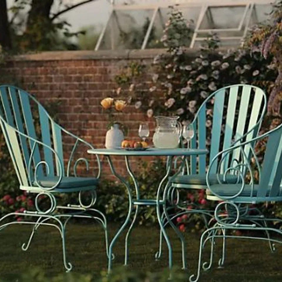 BOXED INNOVATORS SUNBURST ROCKER BISTRO SET - DUCK EGG (2 BOXES)