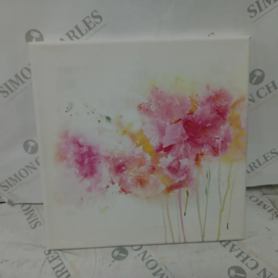 EAST URBAN HOME WATERCOLOUR FLOWERS PEONIES WALL ART CANVAS