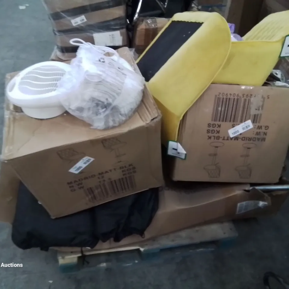 PALLET CONTAINING VARIOUS FURNITURE PARTS AND INCOMPLETE CHAIR SETS ETC.
