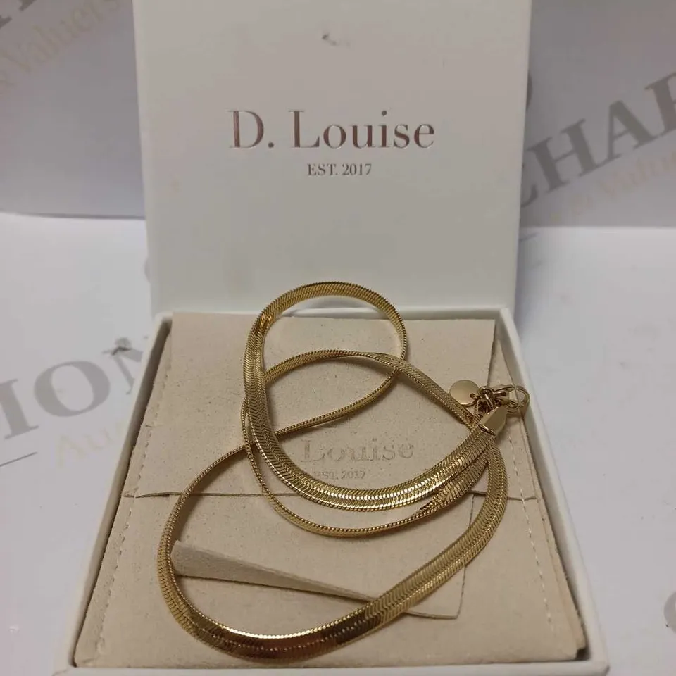 D. LOUISE GOLD SNAKE CHAIN NECKLACE 
