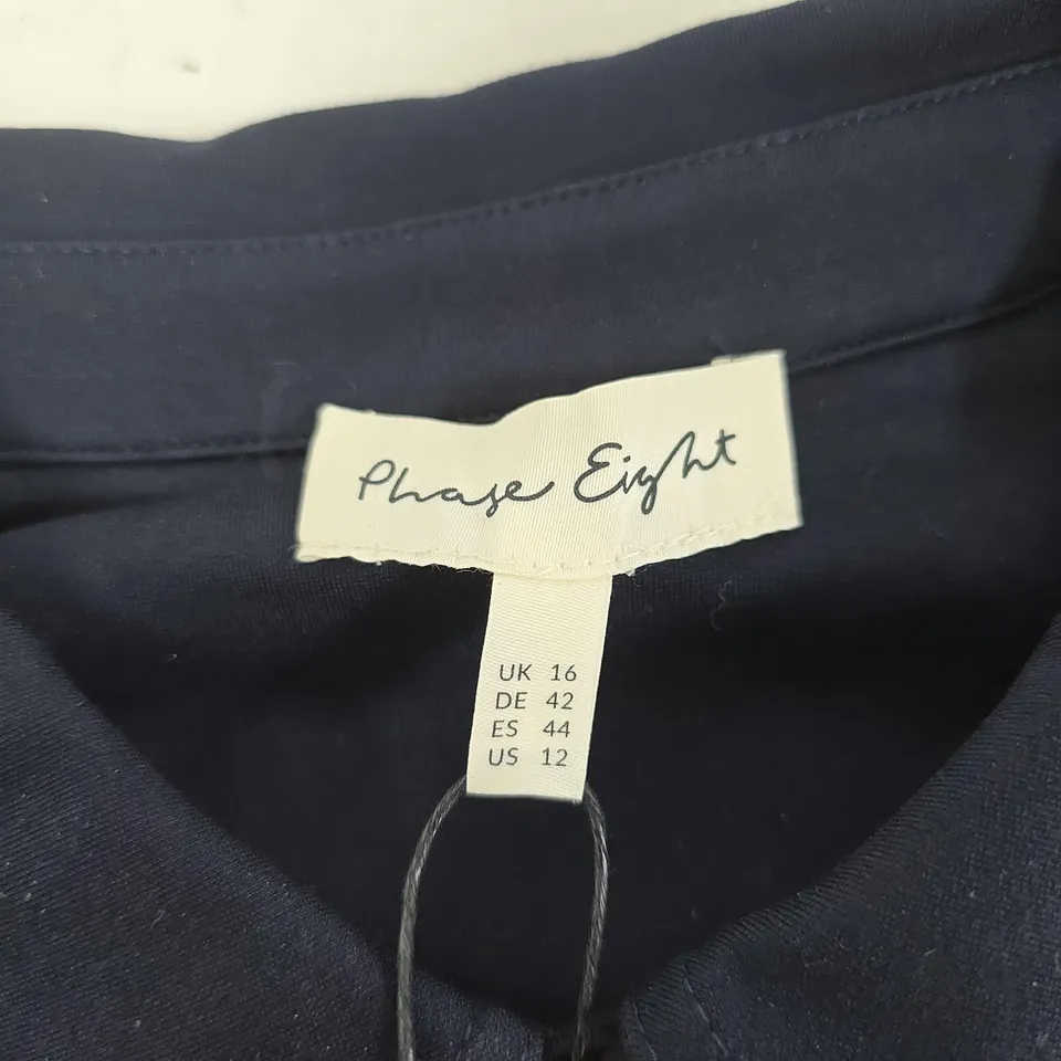 PHASE EIGHT NAVY BUTTON-FRONT JACKET, UK 16