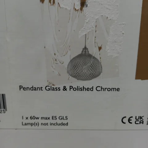 ROISIN PENDANT GLASS & POLISHED CHROME